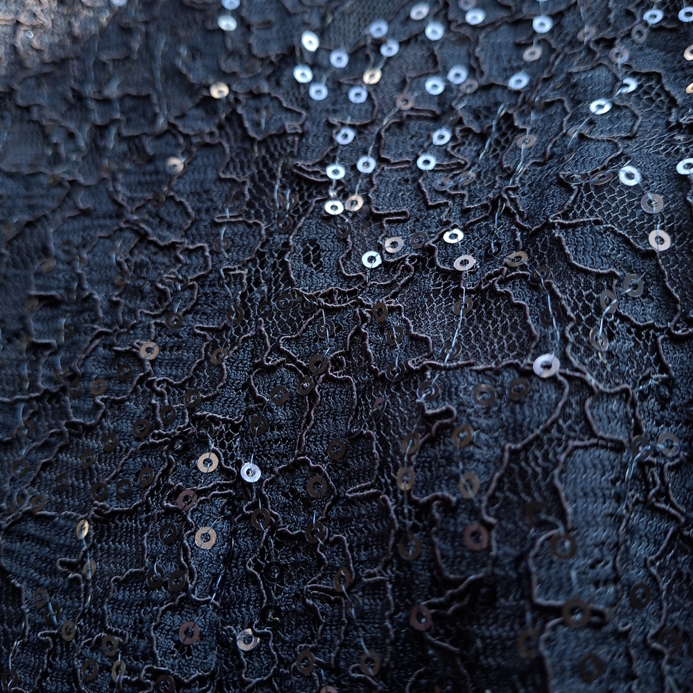 SLNY Navy Sequin Midi Dress - Picture 2 of 16